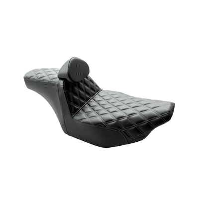 Motorcycle cushion for Harley 23.5-26 Road - silver-stitching