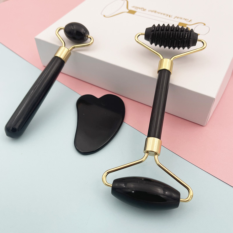 In stock supply household private meridian massage equipment three-piece set Xiuyu polishing double-headed eye roller scraping board In stock supply household private meridian massage equipment three-piece set Xiuyu polishing double-headed eye roller scraping board