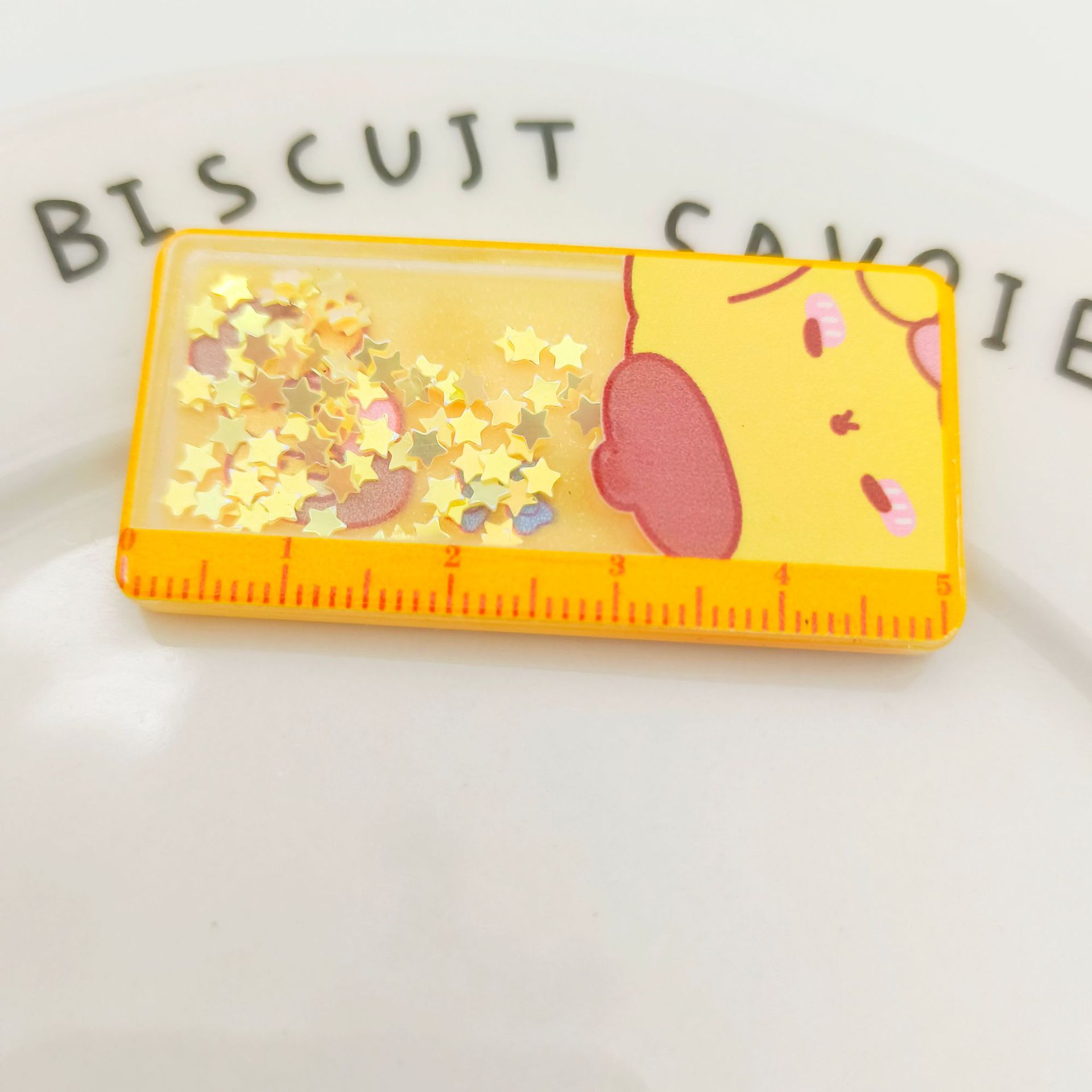 Acrílico lindo Sanrio dibujos animados dulce decorativo teléfono caso llavero accesorios regla parche