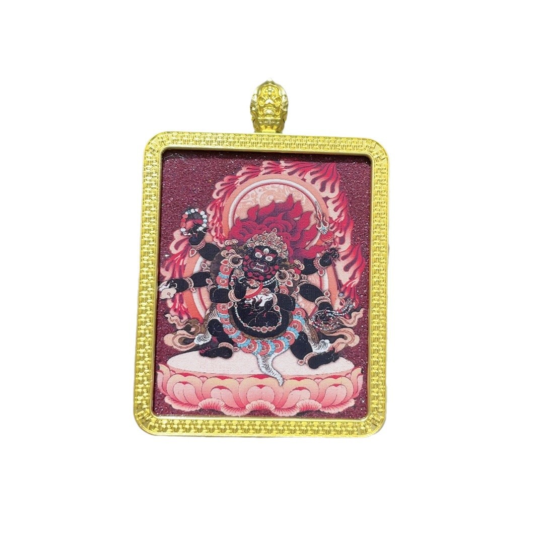 Cinnabar powder painted Five Ye Tangka Gawu Box Pendant, New Chinese style Pendant for the Year of t