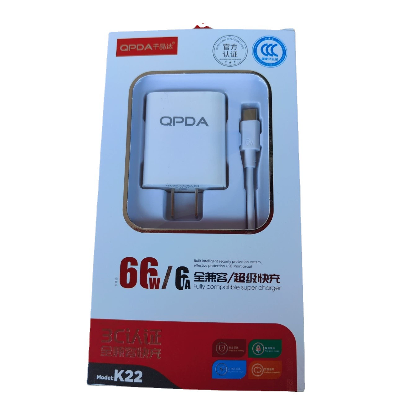 Brand K20 K22 66W Полная и флеш-зарядка подходит для Android Pin Fruit Мобильного телефона Флеш-зарядка