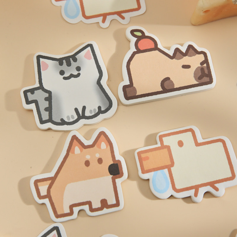 Youyou Brin tarjeta trasera N pegatinas Fang Meng Island Cartoon Original ins estilo estudiante nota adhesiva nota de oficina