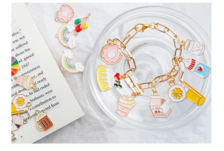 25g Weight Pendant Jewelry Making Type DIY Jewelry Accessories Classification 4 Pieces Quantity 4 Pieces Alloy Heart Shape Cake Windmill Pendant