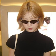 欧美复古下半框猫眼墨镜女小脸显瘦气质时尚2025款太阳镜防紫外线