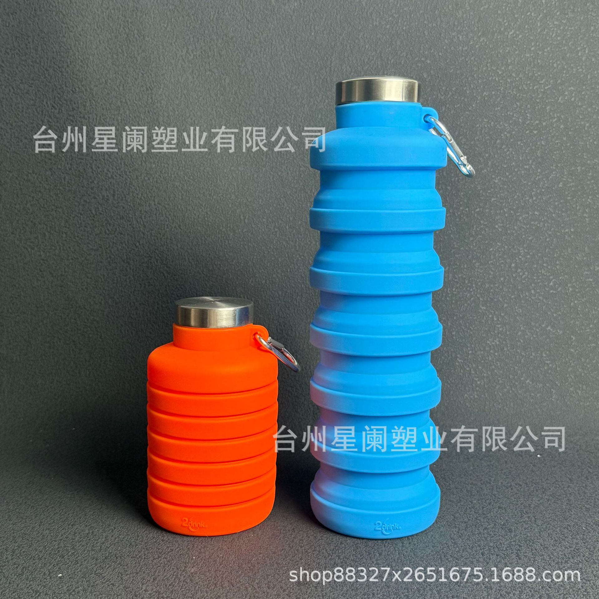 700ml large capacity silicone foldable stainless steel lid outdoor portable sports water bottle food-grade silicone cup