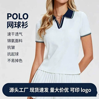 运动polo衫女夏季速干透气宽松短袖上衣高尔夫网球服休闲半袖t恤