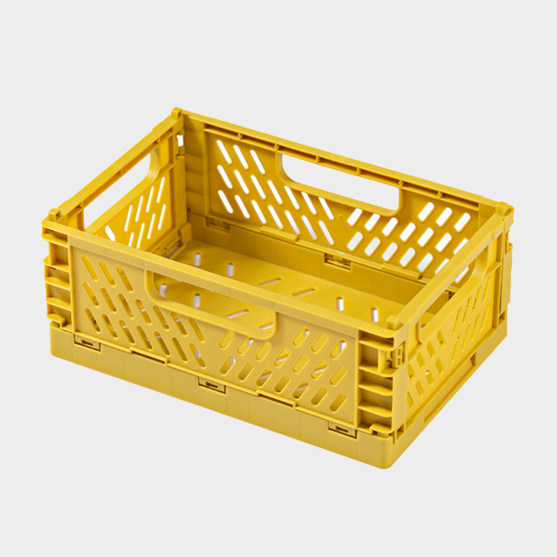 折りたたみプラスチック収納バスケットデスクトップ収納バスケットクリエイティブスナック収納ボックススタックデスクトップリビングルーム冷蔵庫収納バスケット|undefined