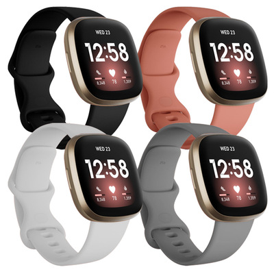 适用Versa3表带 Fitbit sense/versa3智能手表替换硅胶运动表带|ms
