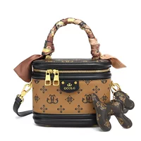 Box bag (LV‑style) 2025, mini top‑handle, detachable shoulder strap, felt inner
