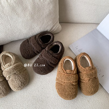 韩版秋冬季童鞋小童儿童毛毛鞋女童棉鞋加绒男童鞋子宝宝可外穿