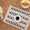 Cloth, woven tableware, two-color decorations for side table, cotton and linen