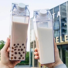 鮮度保持牛乳保存ボトルクリエイティブホーム多目的角型ミルクカップ牛乳瓶ミルクティーカップ回転可能シール