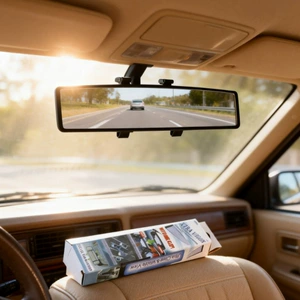 In-Car Rearview Mirror Snap-On Type High-Definition Wide-View Anti-Fog Anti-Glare Reversing Auxiliary Mirror Car Rearview Curved Mirror