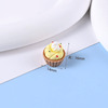 Small resin, cream food play, handle with accessories, handmade, bread