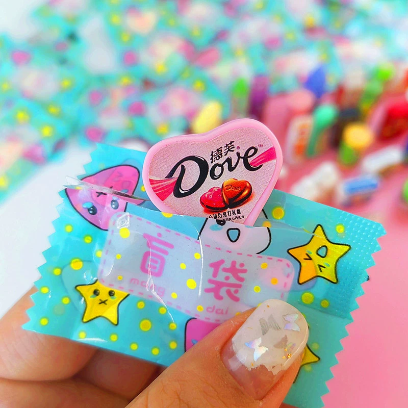 Круглосуточный магазин слепая сумка Синяя миниатюрная поделки аксессуары из смолы супермаркет закуски зубная паста шампунь модель кооператива