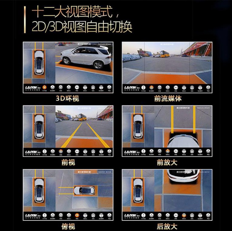 360-degree panoramic recorder, AI-powered smart surround-view dashcam, integrated imaging system for trucks and excavators