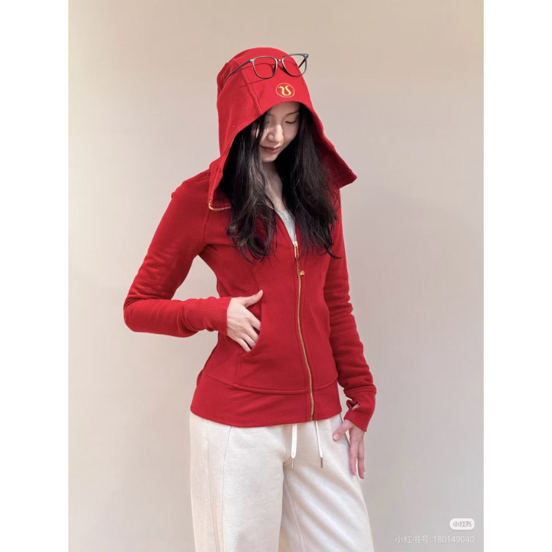 lulu Scuba Slim-Fit Full-Zip Hooded Jacket with Thumb Holes, Casual Cardigan Yoga Wear, Sports Top