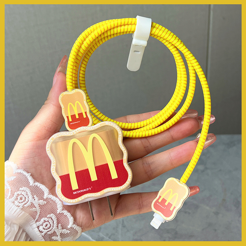 Suitable for apple 15 charger protective cover 20w charging head iPhone14pro mobile phone data cable protective cover