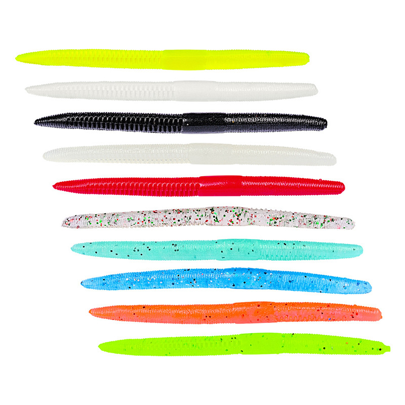 Suspending Worms Fishing Lure Soft Baits Fresh Water Bass Swimbait Tackle Gear