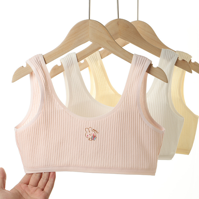 Girls Primary School Girls 8-14 Years Old Small Vest Development Period Bra First Stage Intimates Inner Wear Junior High School Students Winter