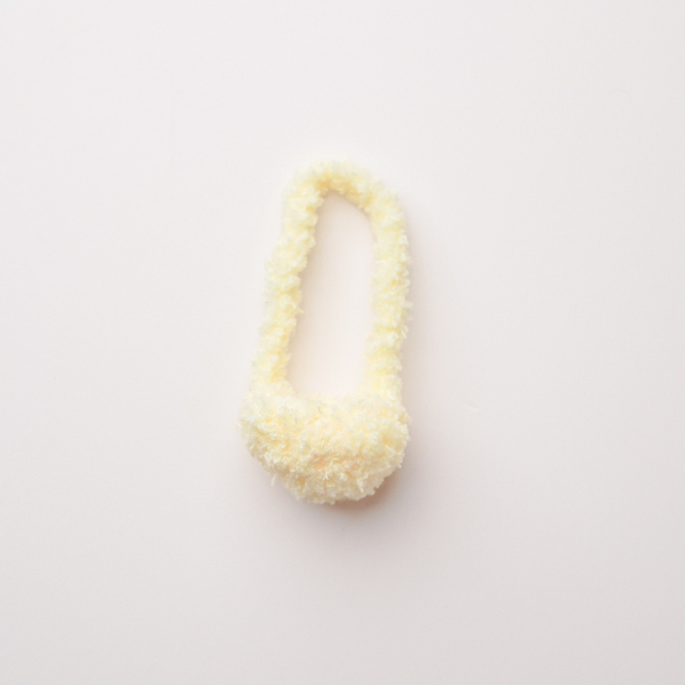 Light yellow small velvet bag