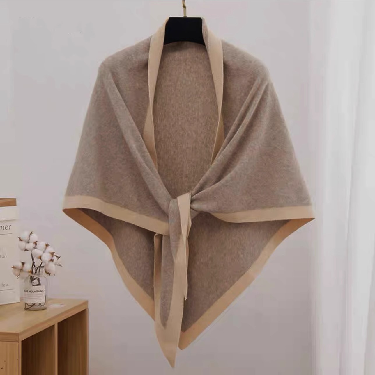 Nueva habitación con aire acondicionado de todo fósforo, chal de oficina, mujer, primavera, otoño y verano, capa de punto cervical, toalla triangular