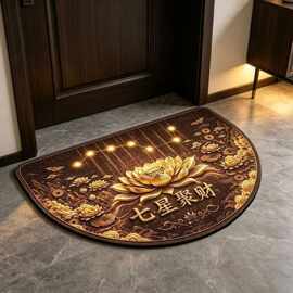 新中式七星聚财地垫高档止滑硅藻泥吸水入门脚垫家居方形门垫