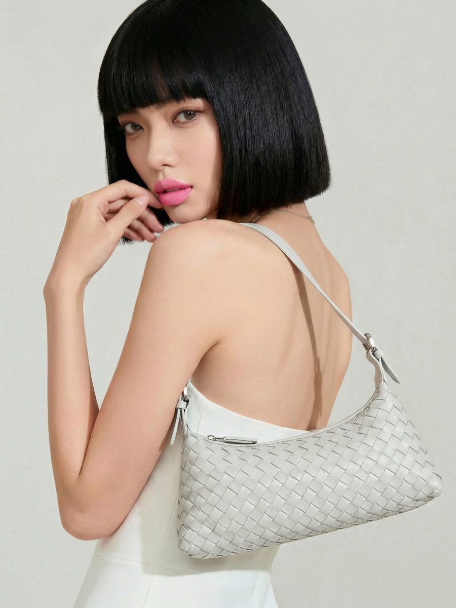 Heming Handmade Woven Tote Bag, Underarm Bag, Versatile Crossbody and Shoulder Bag for Women, Guangzhou Luggage 60045