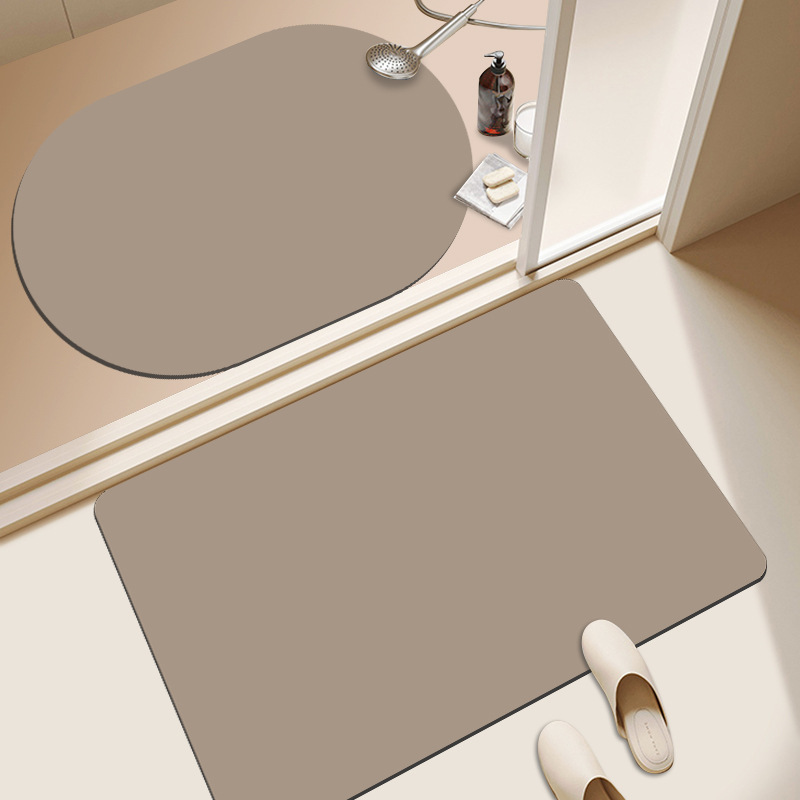 Modern Simple Bathroom Door Anti-Slip Mat Bathroom Toilet Quick-Drying Water Absorbent Floor Mat Household Entrance Mat