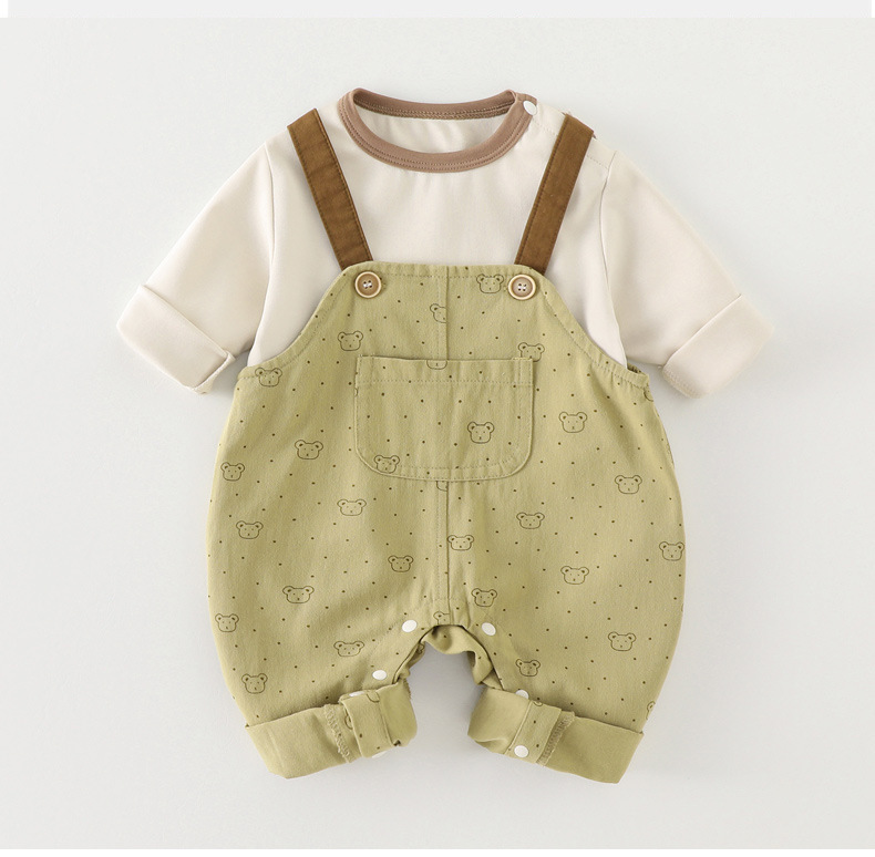 Ensemble de salopettes à manches longues pour garçons et filles_voghion.com
