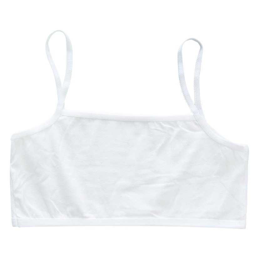 En stock al por mayor de una sola capa de las niñas Chaleco de estudiante Sling período de desarrollo de algodón puro 8-14 Chaleco de una sola capa Chaleco de las niñas