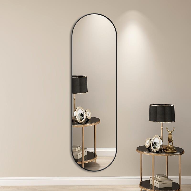 Nordic Minimalist Aluminum Alloy Full-Length Mirror Explosion-Proof Wall-Mounted Full-Length Mirror