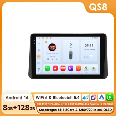 DVD Navigation | Models Android Large-Screen Navigation - 8128g-wifi4g-lte-version-6115-carplay-eight-core-9inch-suitable-for-dacia-duster-3rd-generation-2024-2026-low-configuration