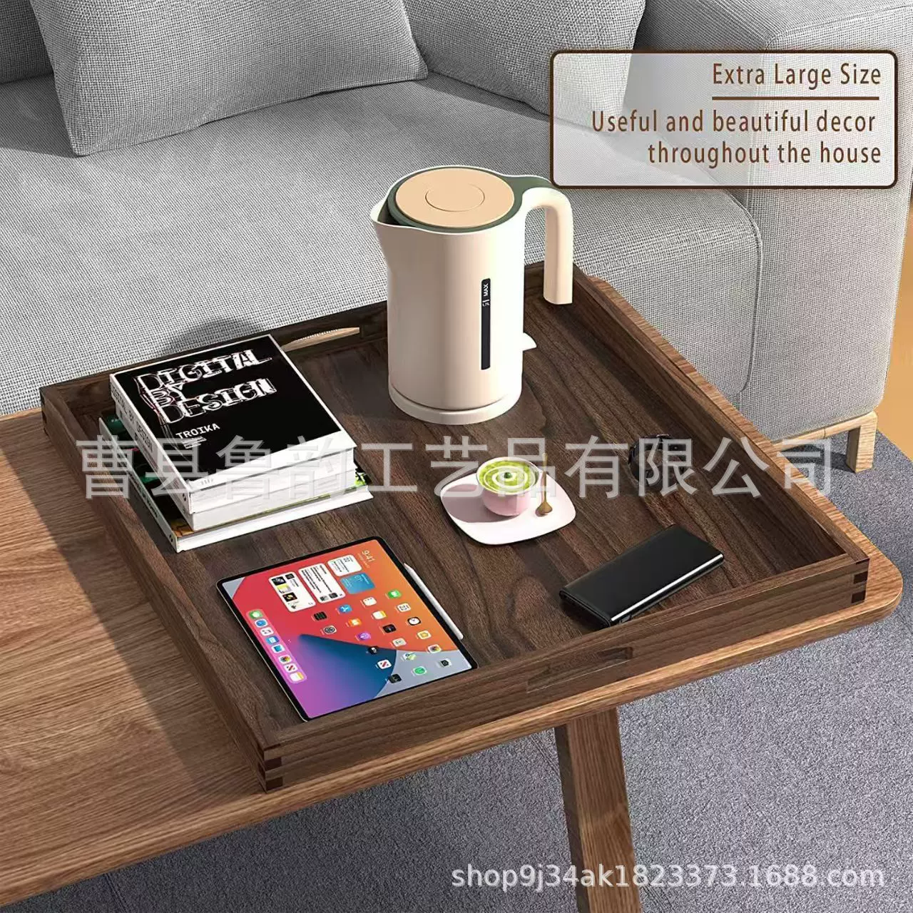 实木托盘点心甜品储物盘咖啡厅方形木质托盘餐厅餐盘创意水果盘