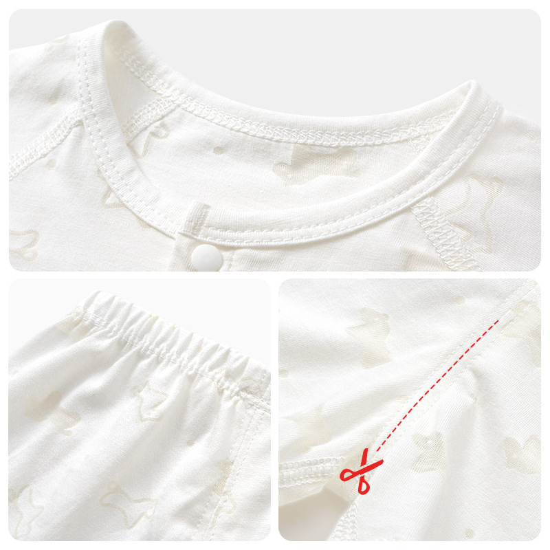 Bebé de manga corta traje de verano niño niña niño ropa delgada niños cardigan split dos piezas conjunto Bebé Ropa de verano