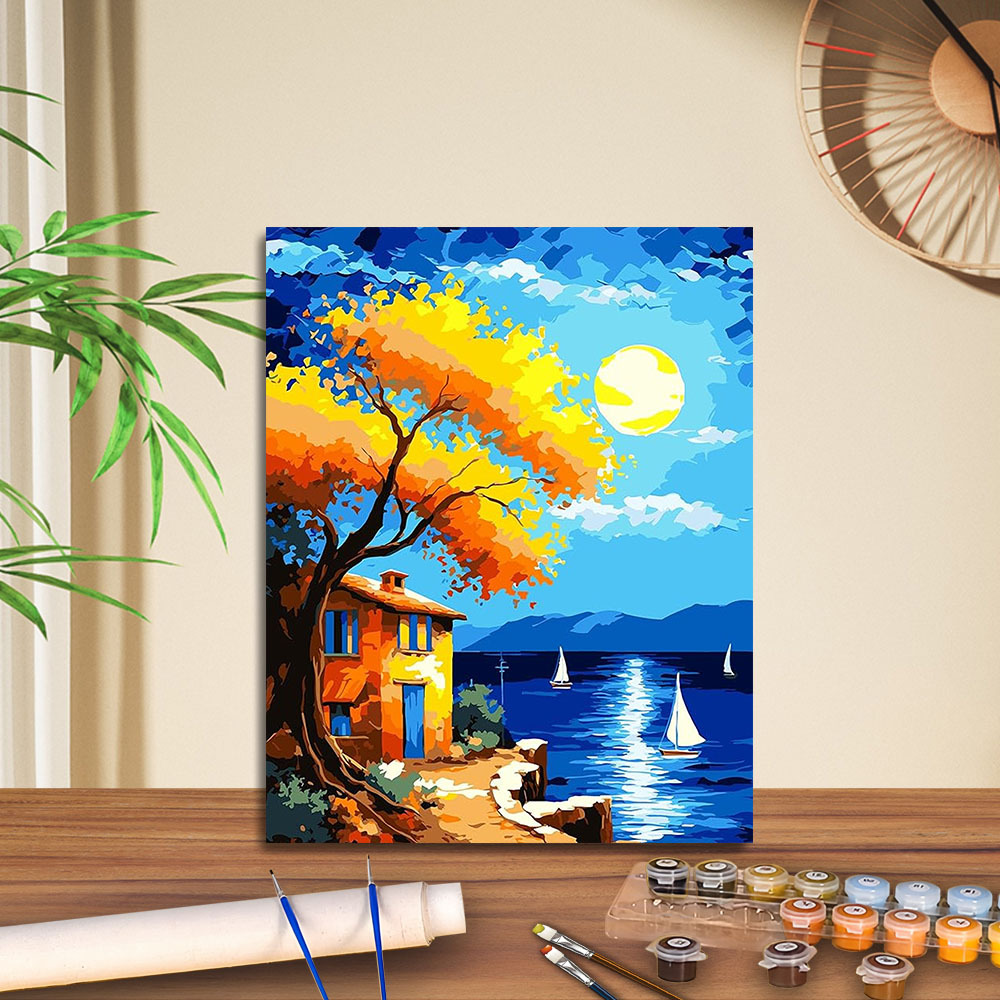 Transfronterizo jitdiy agente de pintura al óleo digital fabricantes al por mayor puestos de pintura al óleo artesanal pintura decorativa Amazon relleno de color