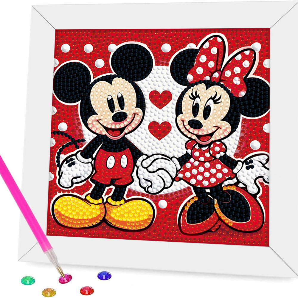 Nuevo kit creativo de pintura de diamantes DIY para niños, diseño de panda de dibujos animados, juguete de niña, pegatinas bonitas, pintura de diamantes completa, transfronterizo