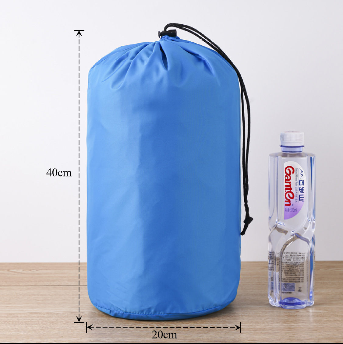 Bolsa de cuerda de nylon impermeable cilíndrica de plumón para ropa doméstica de poliéster bolsa de almacenamiento bolsa de embalaje bolsillo de paquete de contracción image 81