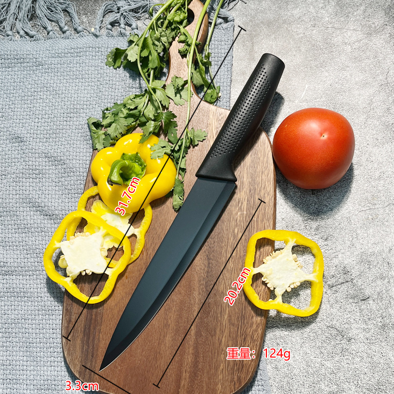 Cuchillo PP personalizado no pegajoso 6 piezas de cuchillo de cocinero combinado cuchillo de regalo de carne de carne de pan