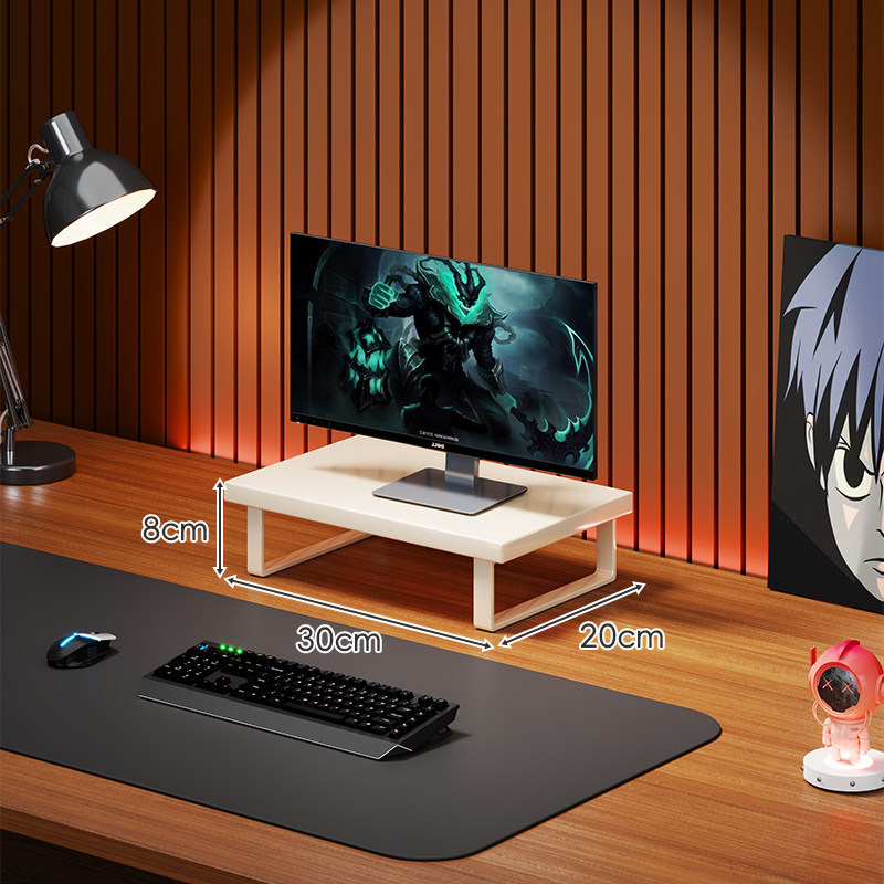 Soporte Elevador para Monitor de Computadora de Madera Organizador para Escritorio