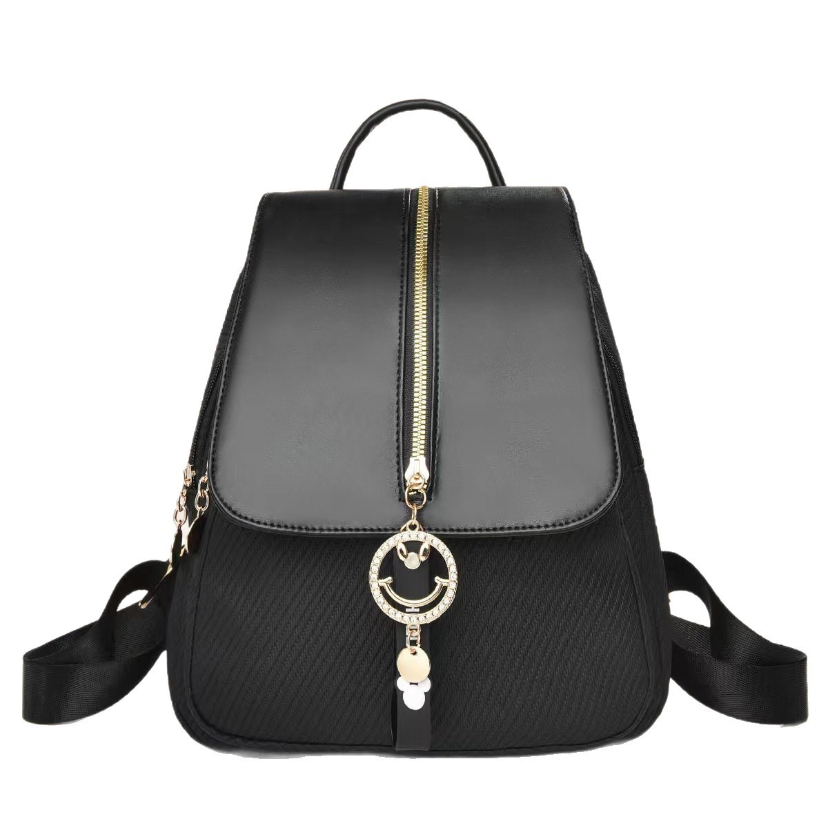Mochila de primavera 2025 nueva mochila de cuero suave de gran capacidad, mochila de moda, bolsos de estudiantes