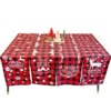 Christmas red black grid table flag Christmas table cloth Christmas tree elk pattern coffee table lid dining table decoration