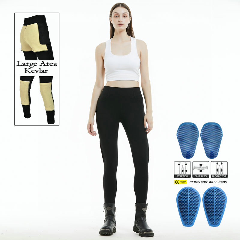 VOLERO motocicleta jeans Mujer Caballero pantalones de montar motocicleta elástico Kevlar anti-caída pantalones de silicona equipo de protección