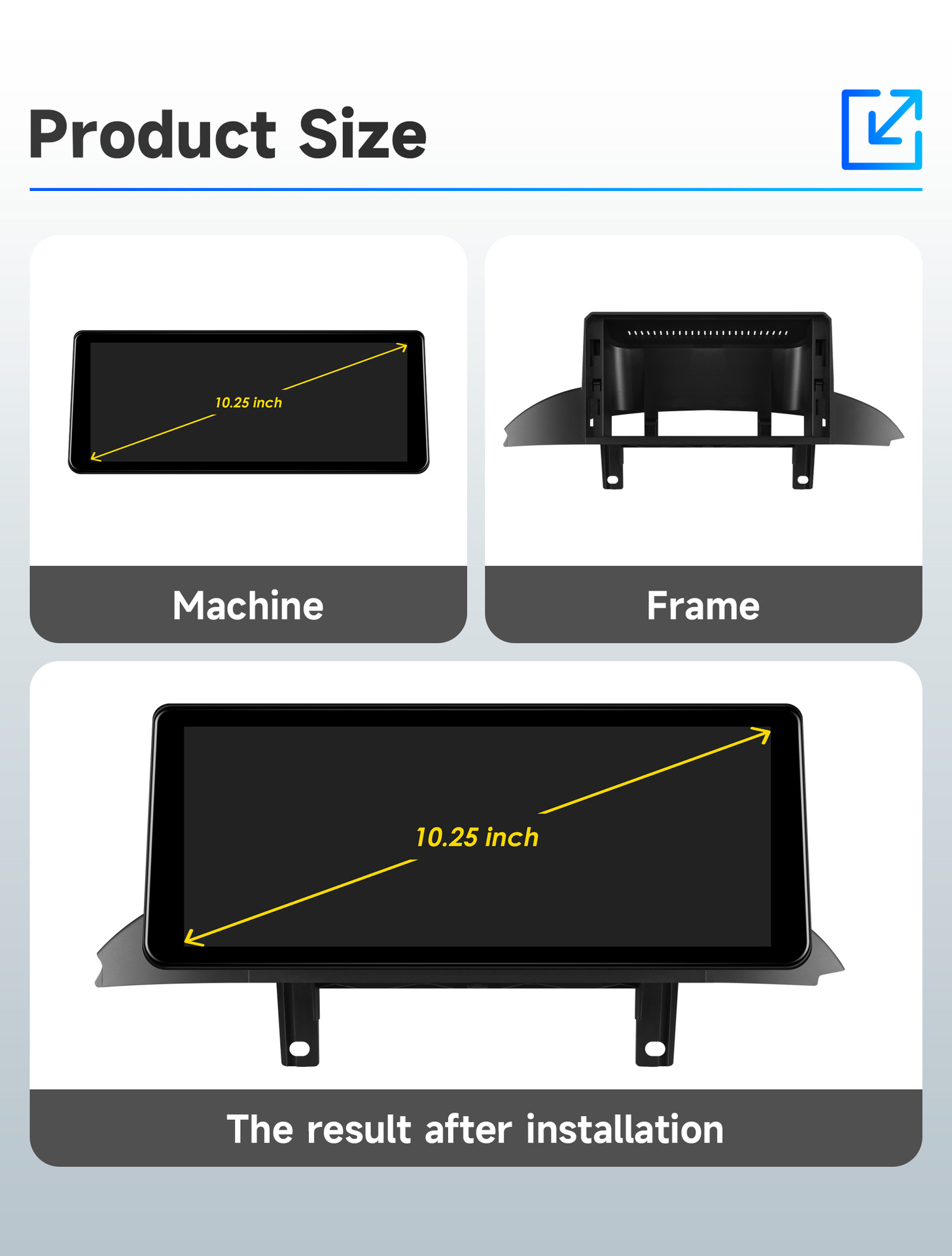 Suitable for BMW 3 Series F30 F35 EVO car central control large screen navigation Carplay reversing image player