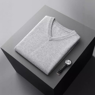 Autumn and Winter New Men's Wool Vest Waistcoat Vest Knitted Base Business Loose V-neck Sleeveless Sweater All-match