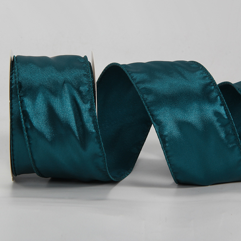 Satín transfronterizo con coronas de flores y arcos decoraciones navideñas cintas engrosadas fabricantes al por mayor