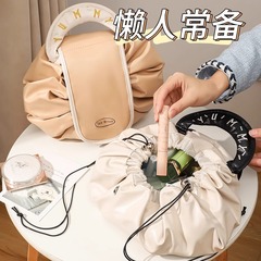 怠け者の化粧袋の大容量は縄の女性の2025新型の携帯用化粧品の収納袋を引き出します。
