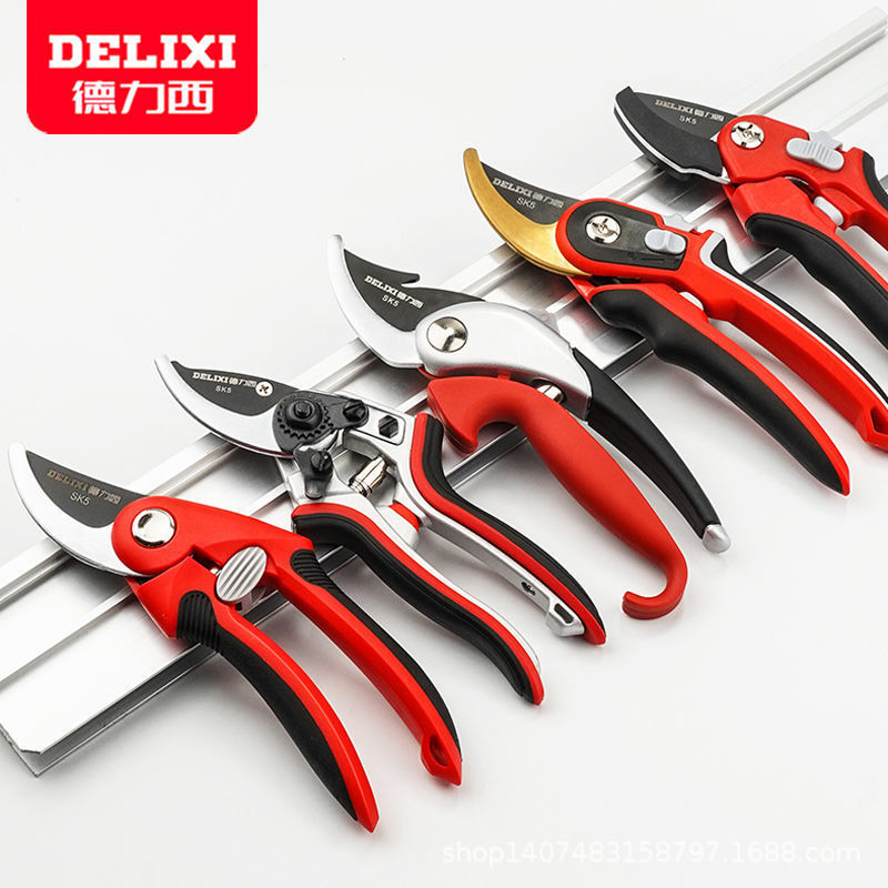 Delixi pruning shears multifunctional fruit tree shears gardening shears labor-saving flower bonsai shears flower branch shears garden tools