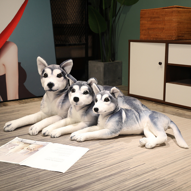 Simulación perro Husky muñeca de peluche de juguete Erha muñeca niños comodidad almohada niño muñeca títere