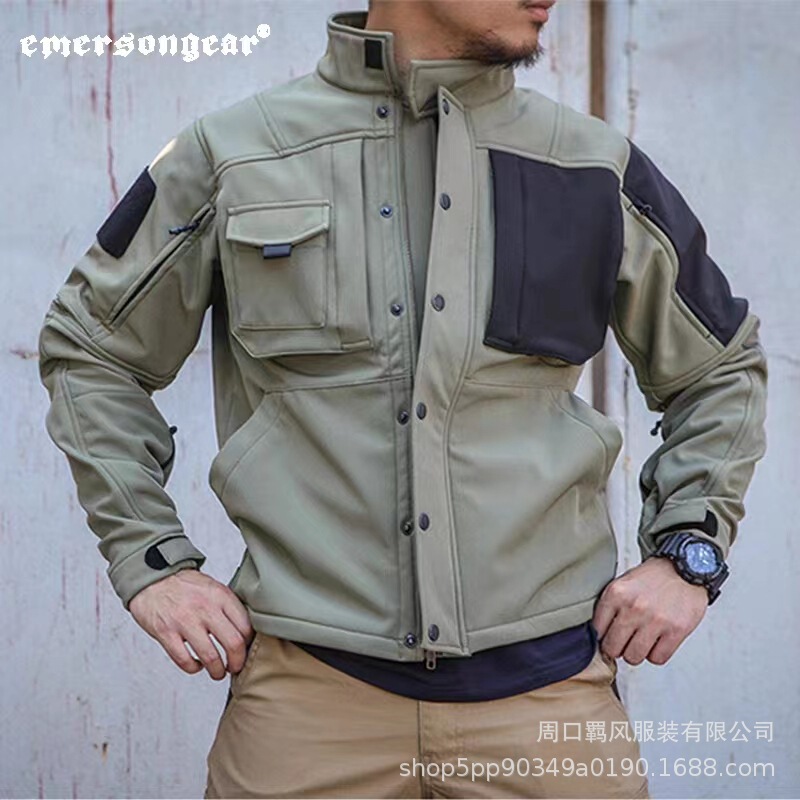 Rhino soft shell tactical jacket shark skin jacket windproof Waterproof warm outdoor mountaineering suit training suit